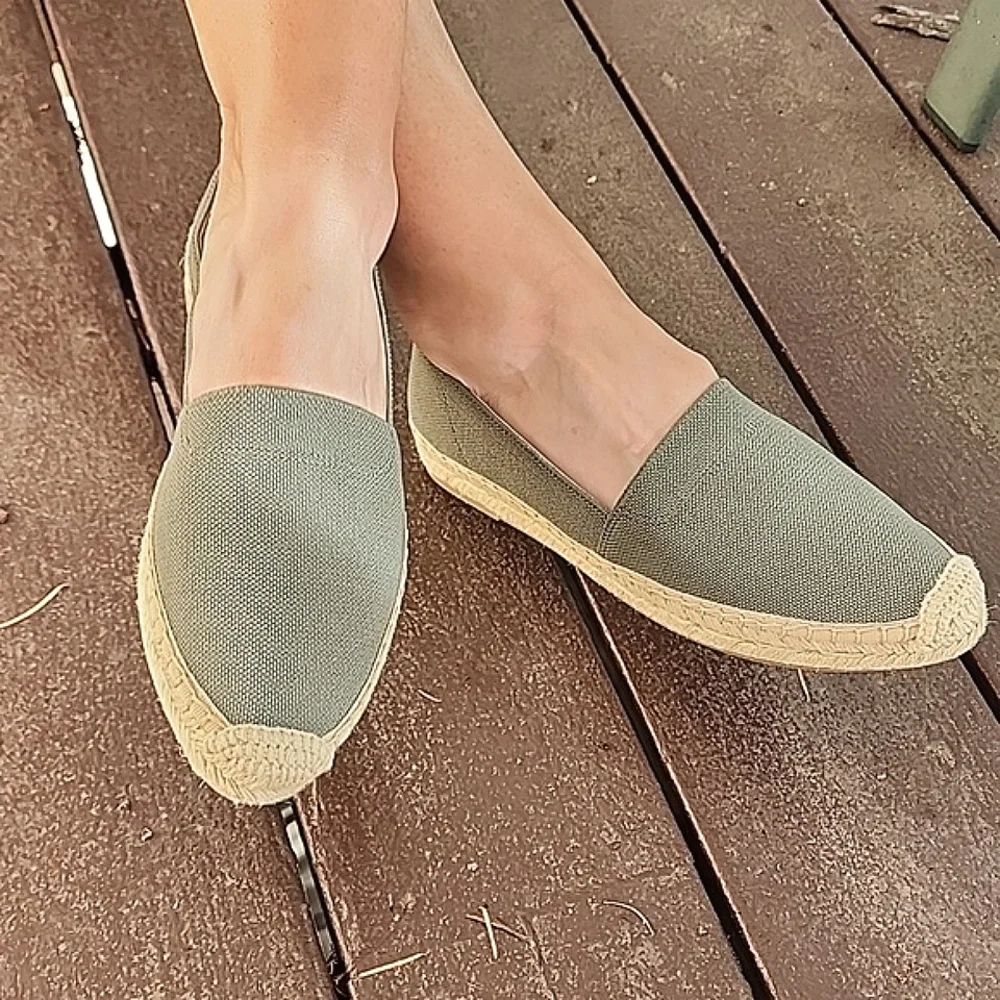 Banana Republic Olive Green Espadrille Flats